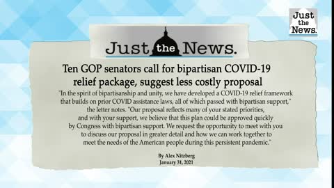 Ten GOP senators call for bipartisan COVID-19 relief package, suggest less costly proposal