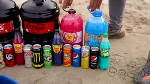 Giant Coca Cola & Big Monster,Chupa Chups, Mtn Dew, Fanta, Mirinda and Mentos soda mix Underground5