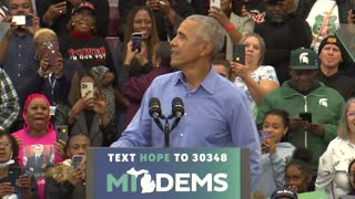 Former President Obama speaks at Michigan rally for Gov. Whitmer