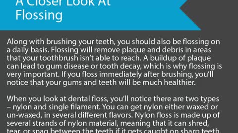 A good look at dental floss