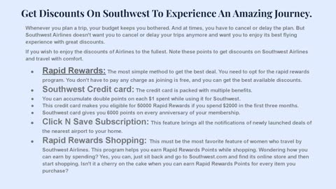 How To Get Discounts On Southwest Airlines