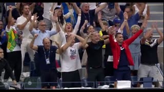 Djokovic's game winning shot was sponsored by Moderna