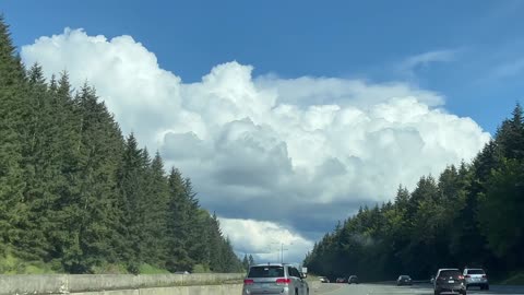 Dramatic clouds over I-405 in Bothell, WA