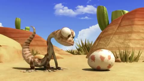 Oscar Oasis - baby Lizard funny animation video.