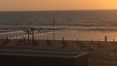 The large swimming pool of Rabat on Atlantic Ocean
