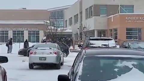 Student WALK OUT. Steinbach, Manitoba. CANADA