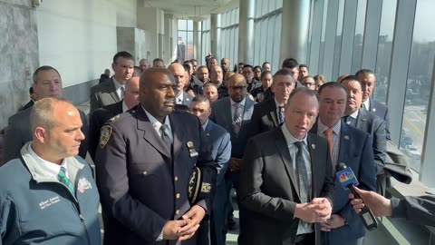 NYC Officers In Queens Courthouse Demanding Justice For Fallen Officer Johnathan Diller