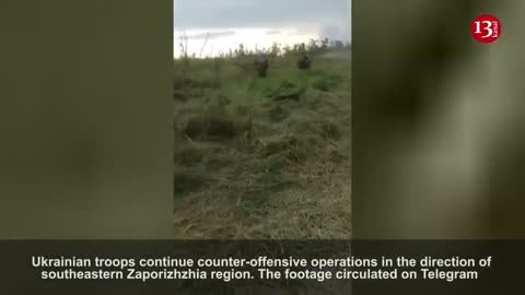Launching an attack via mined area, Ukrainian soldiers enter Russian position