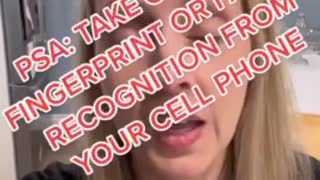 Do NOT use Fingerprint or Facial Recognition on your devices!