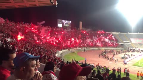An imaginary crack from the Wydad fans in a match