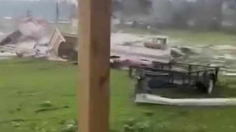 tornado tearing through North Carolina mobile home community