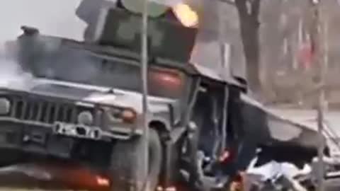 A shot down HUMVEE delivered from the United States got on footage.