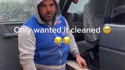 Guy Cleaning my Car Used a Pressure Washer on the Inside
