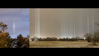 No panic! They are normal light pillars!