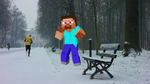 Minecraft Funny Dancing in Snow