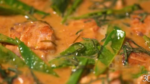 Thai coconut red curry Salmon recipe