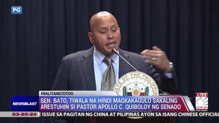 Sen. Bato, tiwala na hindi magkakagulo sakaling arestuhin si Pastor Apollo C. Quiboloy