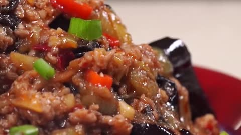 eggplant with minced meat