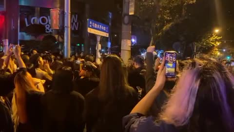 Protesters in Shanghai chant: “CCP step down, Xi Jinping step down.”