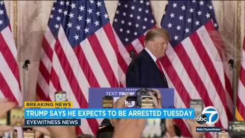 Donald trump said he will be arrested Tuesday