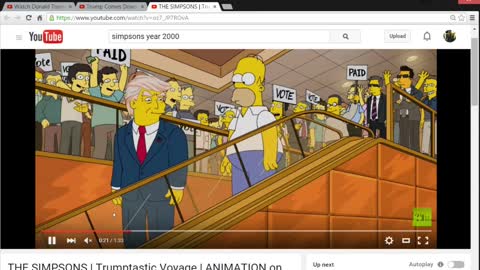 Simpsons 2000 vs Trump 2015 escalator entrance spooky coincidence