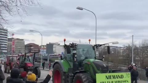 Farmer & Trucker protest Germany 8.1.2024 Berlin