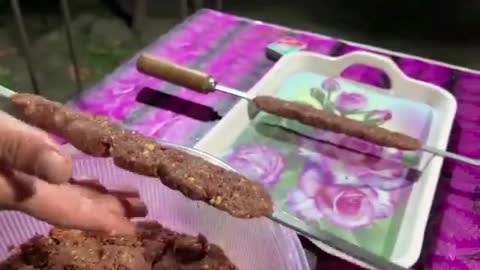 Mouthwatering Seekh Kabab With Forest Yak Meat Living In The Mountains
