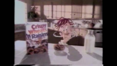 Crispy Wheats'N Raisins Cereal Commercial (1990)