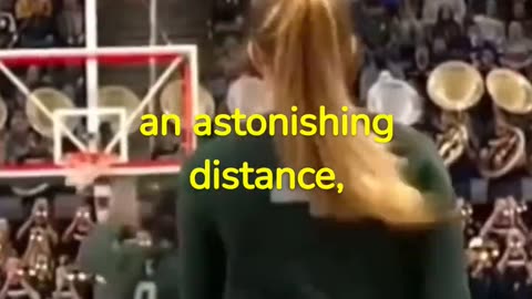 Incredible Three-Point Shot: Young Woman's Basketball Mastery!