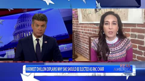 REAL AMERICA -- Dan Ball W/ Harmeet Dhillon, Harmeet's Bid For RNC Chair, 1/23/23