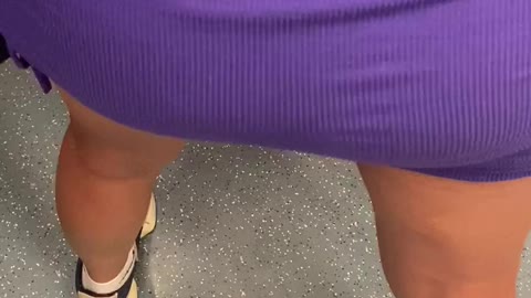 Mom’s new trendy purple dress (metro)