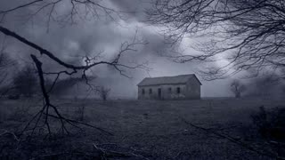 Haunted House in the Dark Woods [Free Stock Video Footage Clips]