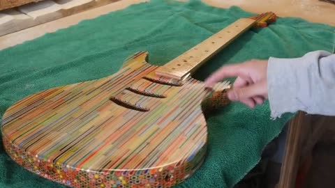 Building a Guitar Out of 2000 Colored Pencils