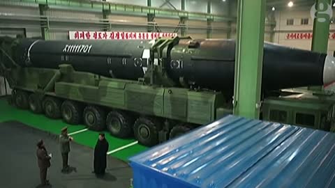 North Korean TV broadcast video of Kim Jong-un monitoring the latest missile launch