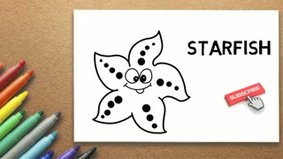 Drawing Videos for Kids How to Draw Starfish Drawing