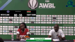 Equity Hawks Post Game Presser after Loss to Interclube