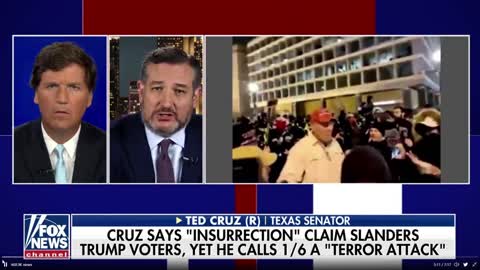 Ted Cruz explained "Jan 6 was Terrorism" comments on Tucker Carlson