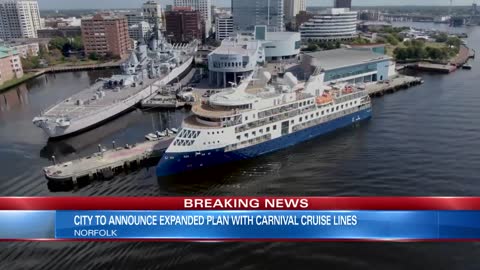 Norfolk to announce expanded plan with Carnival Cruise lines