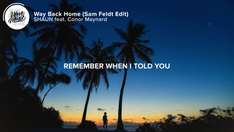 SHAUN feat. Conor Maynard - Way Back Home (Lyrics) Sam Feldt Edit