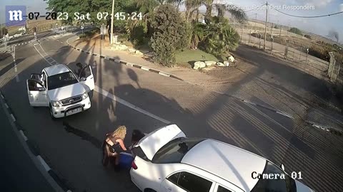 Women caught in a shootout between Hamas militants and Israeli forces near Gaza