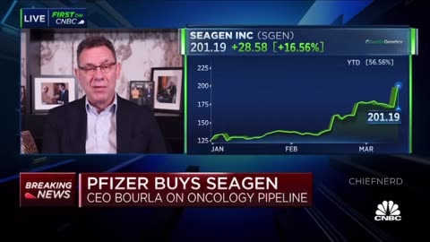 Pfizer CEO Albert Bourla Announces Acquisition of Cancer Treatment Biotech Seagen For $43 Billion