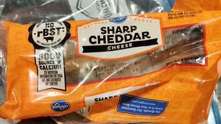 Eating Kroger Sharp Cheddar Cheese, Dbn, MI, 9/20/23