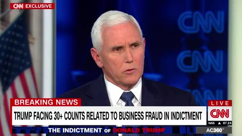 Pence responded to Trump's indictment by calling the indictment an “outrage.”