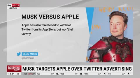 Musk criticizes Apple for using Twitter advertising