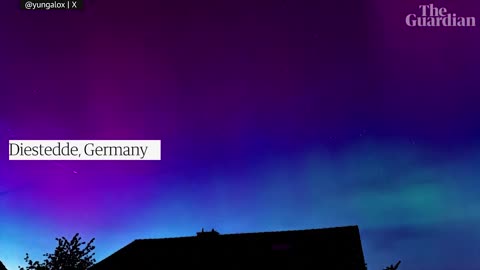 Northern lights captured in timelapse footage across Europe and US