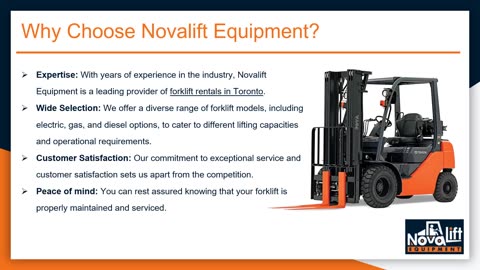 Forklift Rental Toronto | NovaLift Equipment Inc