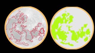 O mapa da primeira terra na lua.