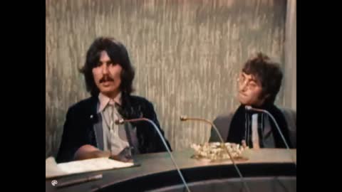 The Beatles John Lennon and George Harrison Interview David Frost 1967 Colorized/Upscaled/1080p