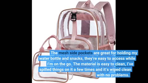 Real Comments: Vorspack Clear Backpack Heavy Duty PVC Transparent Backpack with Reinforced Stra...