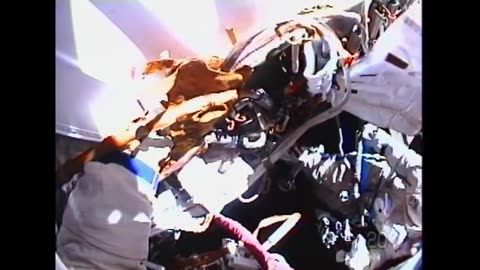 Expedition 26 Cosmonauts Spacewalk for Science Gear